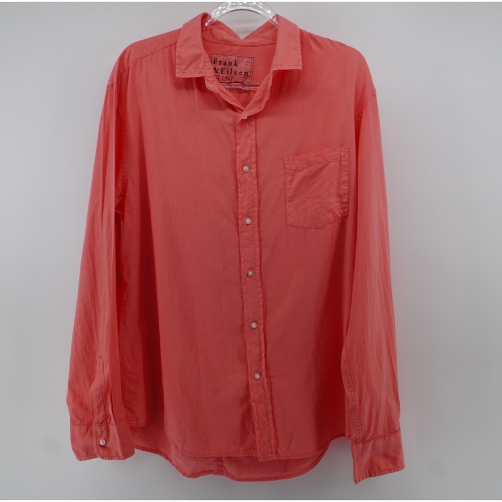 Frank & Eileen Pink Coral Button-Front Women's Shirt Luke Flawless